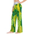 thumbnail image 3 of Women's Long Sleep Pants Home Pants Sleep Pants Wide-Leg Pants Design Elastic Fabric Casual Pants XS Seamless Lemon, 3 of 7