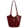 thumbnail image 1 of Bolso Retro Cubo Hombro Gamuza Con Correa Ajustable para Mujer, 1 of 9