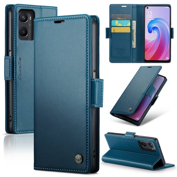 ETFAST Leather Phone Case Wallet With Card Holder Zipper For OPPO A96 A36 A76 K10 4G High Quality Leather Phone Case