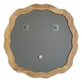 thumbnail image 3 of Radiance Goods Contemporary Maple Wood Finish Round Framed Wall Mirror 33" Width, 3 of 5