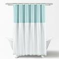 thumbnail image 4 of Lush Decor Tulle Skirt Colorblock Shower Curtain Light Gray/White 72x72, 4 of 11