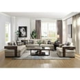 thumbnail image 4 of 40" Light Gray Fabric And Walnut Arm Chair, 4 of 8