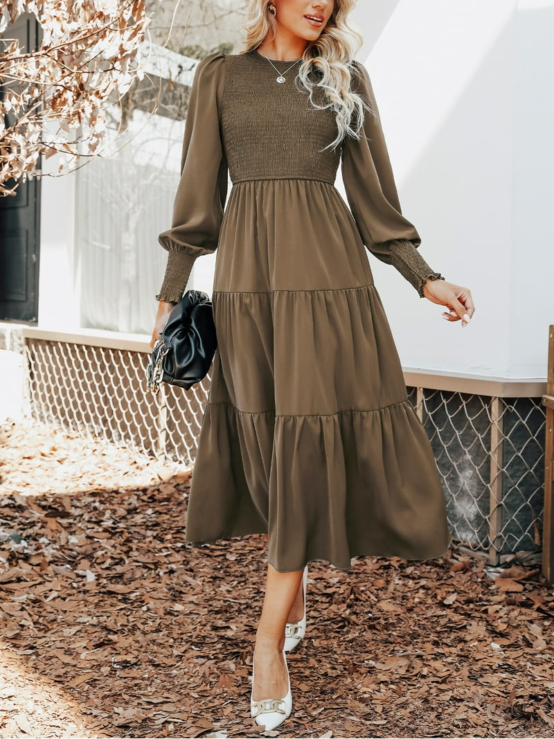high neck long sleeve flowy dress Alexia Admor Women's Solene Dress