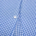 thumbnail image 3 of Bienzoe Boy's Cotton Plaid Button Down Short Sleeve Shirt Light Blue 5/6, 3 of 8