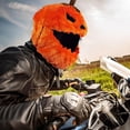 thumbnail image 4 of Sioweci Halloween Pumpkin Motorcycle Helmet Cover High Visibility Dustproof Plush Cartoon Pumpkin Head Motorbike Full Helmet Protector Guard Multicolor, 4 of 13