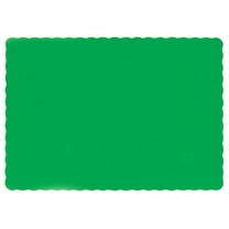 25 Scalloped Edge Paper Placemats 10" X 14" Dinner Size 26 Colors - Green