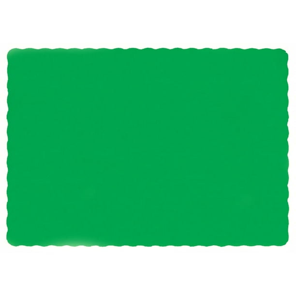 25 Scalloped Edge Paper Placemats 10" X 14" Dinner Size 26 Colors