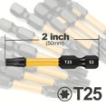 thumbnail image 3 of 5Pcs 50mm for Torx Screwdriver Bit Set 1/4 Inch Hex Shank with Magnetic Tip, 3 of 9