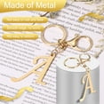 thumbnail image 3 of Uxcell Cute Gold Initial Letter Keychain Stainless Steel Letter F Keychains Alphabet A-Z Key Rings for Women Handbag, 3 of 6