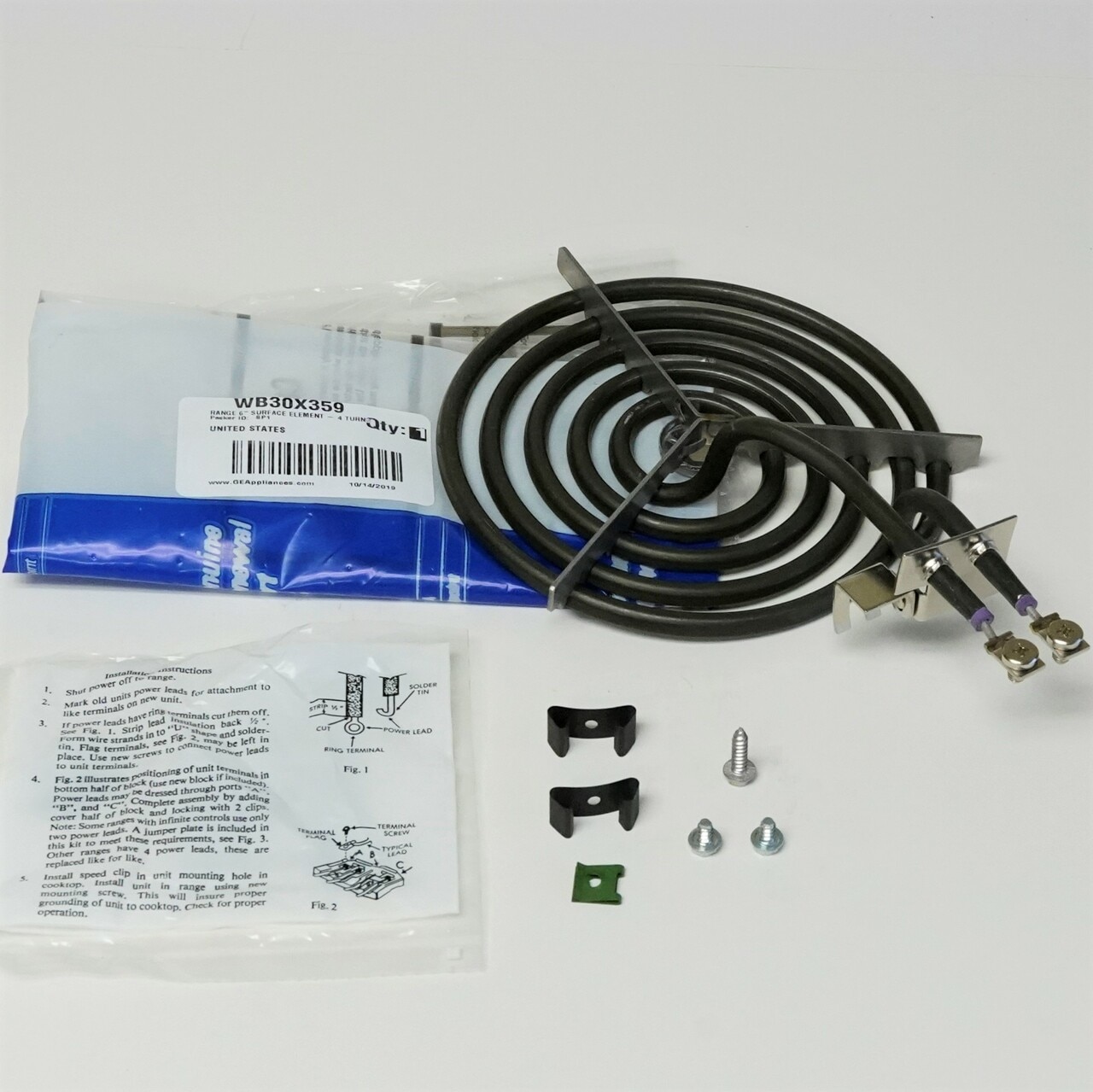 GE WB30X359 WB30X359 Genuine GE Electric Range 6" Element Burner Calrod