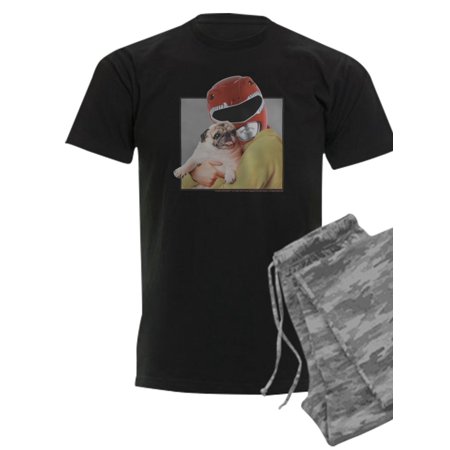 

CafePress - Power Rangers Red Ranger Cuddling A - Men s Dark Pajamas