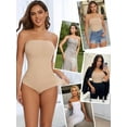 thumbnail image 5 of MANIFIQUE Strapless Shapewear for Women, Tummy Control Triangle Bodysuit, 5 of 7