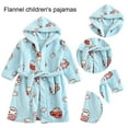 thumbnail image 3 of Albornoz infantil otoño e invierno nuevos pijamas infantiles de franela para hombres y mujeres, 3 of 5