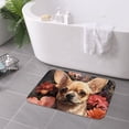 thumbnail image 7 of Non Slip Door Mat, Vintage Red Flower Chihuahua Fast Drying Bath Tub Mats, Absorbent Bathroom Rugs Entrance Welcome Mat, Bath MatS for Tub, Floor, Home, Kitchen, Hotel,16x24in, 7 of 7