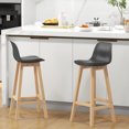 thumbnail image 2 of HOMCOM Tabourets de Bar Lot de 2, Chaises de Bar Rembourrées en Cuir PU avec Dossiers, 2 of 10