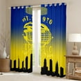 thumbnail image 2 of Erosebridal Eat Sleep Curtains Pack of 2 (42x63), American Football 30%-50% Black Out Curtains, Sports Lover Curtains for Living Room, Window Curtains Room Decor, 2 of 6