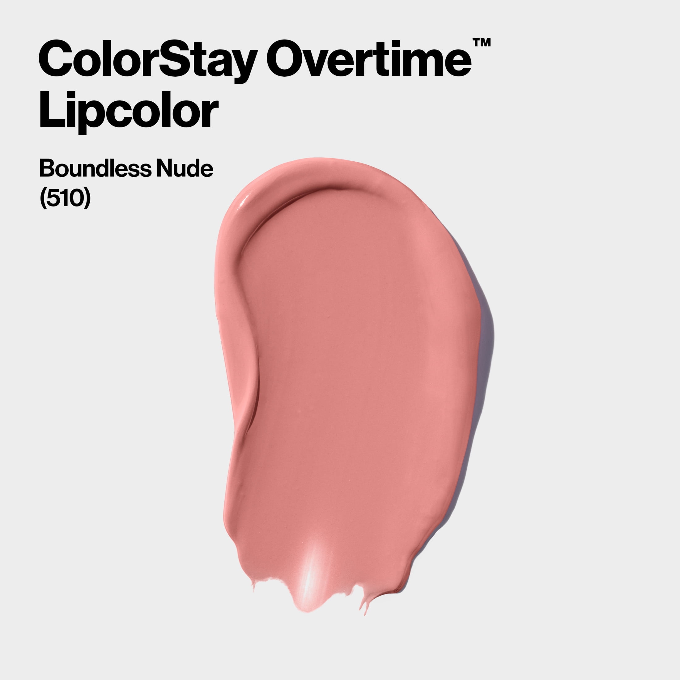 (3 pack) Revlon ColorStay Overtime Longwearing Gloss Lipstick with Vitamin E, 510 Boundless Nude, 0.07 fl oz