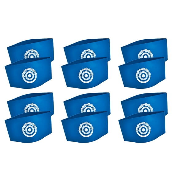 Unique Sports 12 Hot Spots Lace Bands Blue Soccer Shoe Lace Cover (6 Pair)