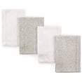 thumbnail image 2 of Touched by Nature Baby Organic Cotton Burp Cloths 4pk, White Gray, One Size, 2 of 2