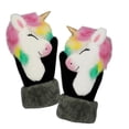 thumbnail image 1 of Mittens Peludos Dibujos Animados Gato De Unicornio Alpaca Guantes Forrados Forrados De Invierno Guantes De Esquí Termales Regalos De Navidad Para Niños Mujeres Advancent HA046317-03, 1 of 6