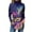 Purple Pink #050, variant on Mardi Gras Shirts Womens Feathers Print Sequins Mock Neck Tunic Tops Carnival Long Sleeve Purple T Shirts Green S
