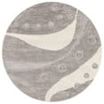 thumbnail image 4 of SAFAVIEH Florida Laidley Geometric Shag Area Rug, Grey/Ivory, 6'7" x 6'7" Round, 4 of 10