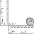 thumbnail image 3 of AVORA 925 Sterling Silver 8mm Round Simulated Diamond CZ Stud Earrings, 3 of 6