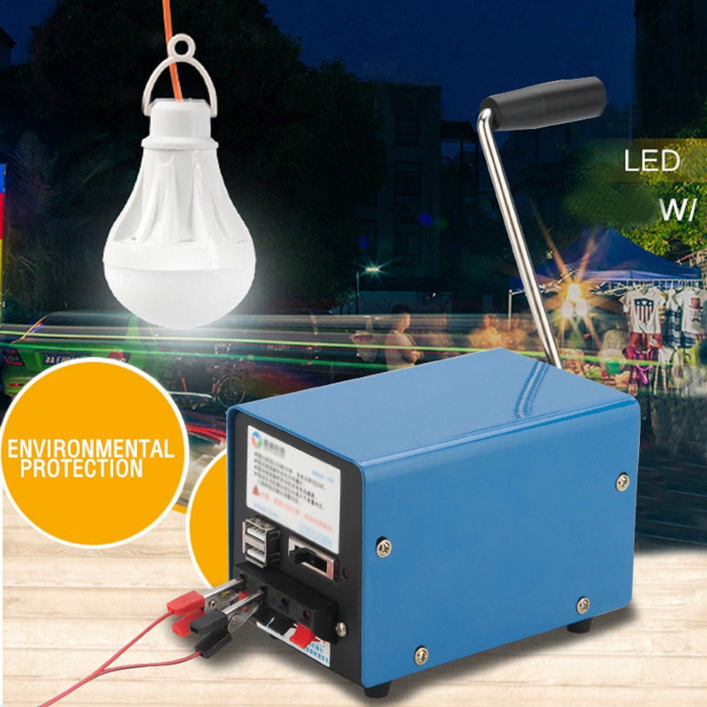 UDIYO Outdoor Portable Manual Hand-cranked Generator USB Charge Electric Dynamo Power Generator, Small and Exquisite Convenient to Assembly