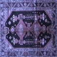 thumbnail image 1 of Ahgly Company Machine Washable Indoor Square Persian Blue Traditional Area Rugs, 4' Square, 1 of 4