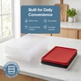 thumbnail image 2 of SIGNORA WARE Deli Meat Containers with Lids Set of 2 Airtight Stackable White, 2 of 8
