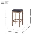 thumbnail image 3 of Ernie Fabric Counter Stool Black, 3 of 5