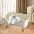thumbnail image 6 of CarpNettore Cat Hammock Bed Elevated Cat Nest Furniture Raised Cat Cot for Kitten Kitty Cats M white, 6 of 9