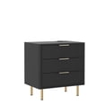 thumbnail image 6 of Nightstand with 3 Drawers & Charging Station,Smart Nightstand with Night Light with Storage Cabinet for Bedroom,Living Room,Black, 6 of 7