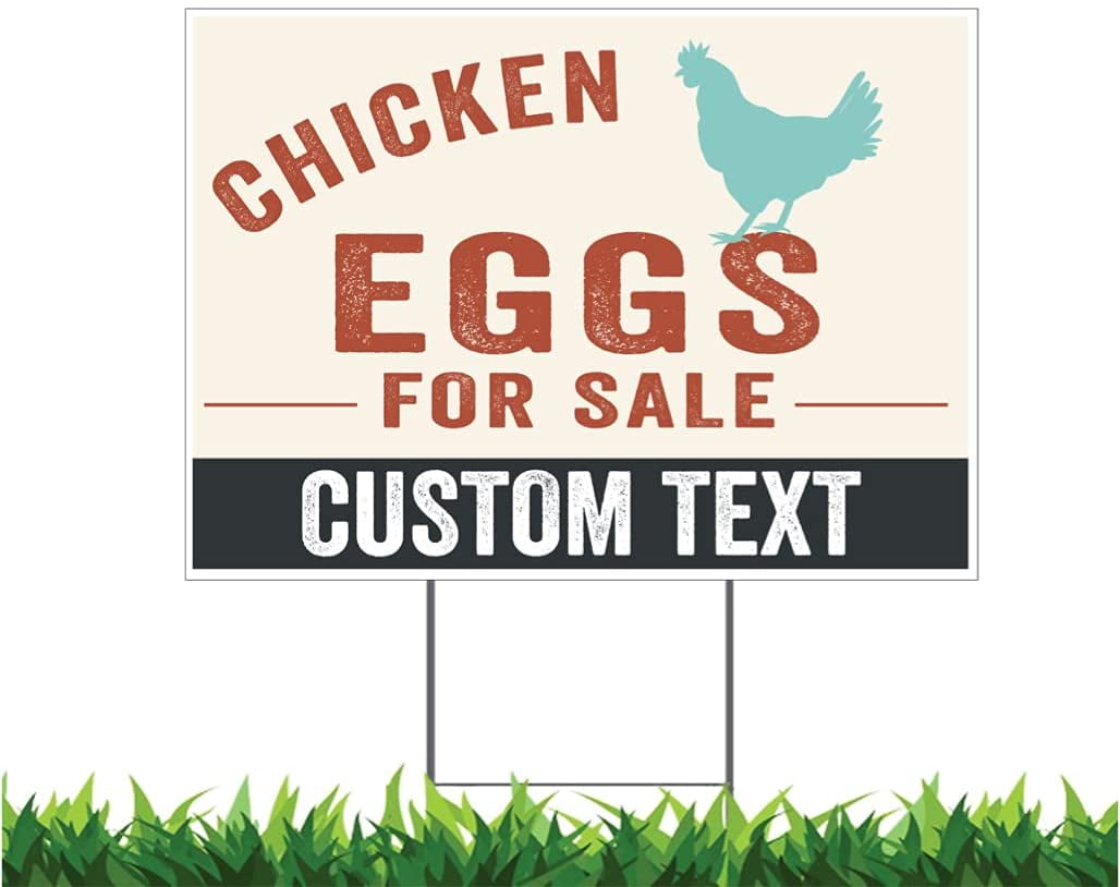 Chicken Eggs For Sale Yard Sign, Custom, Personalized, Yard Sign, 24x18