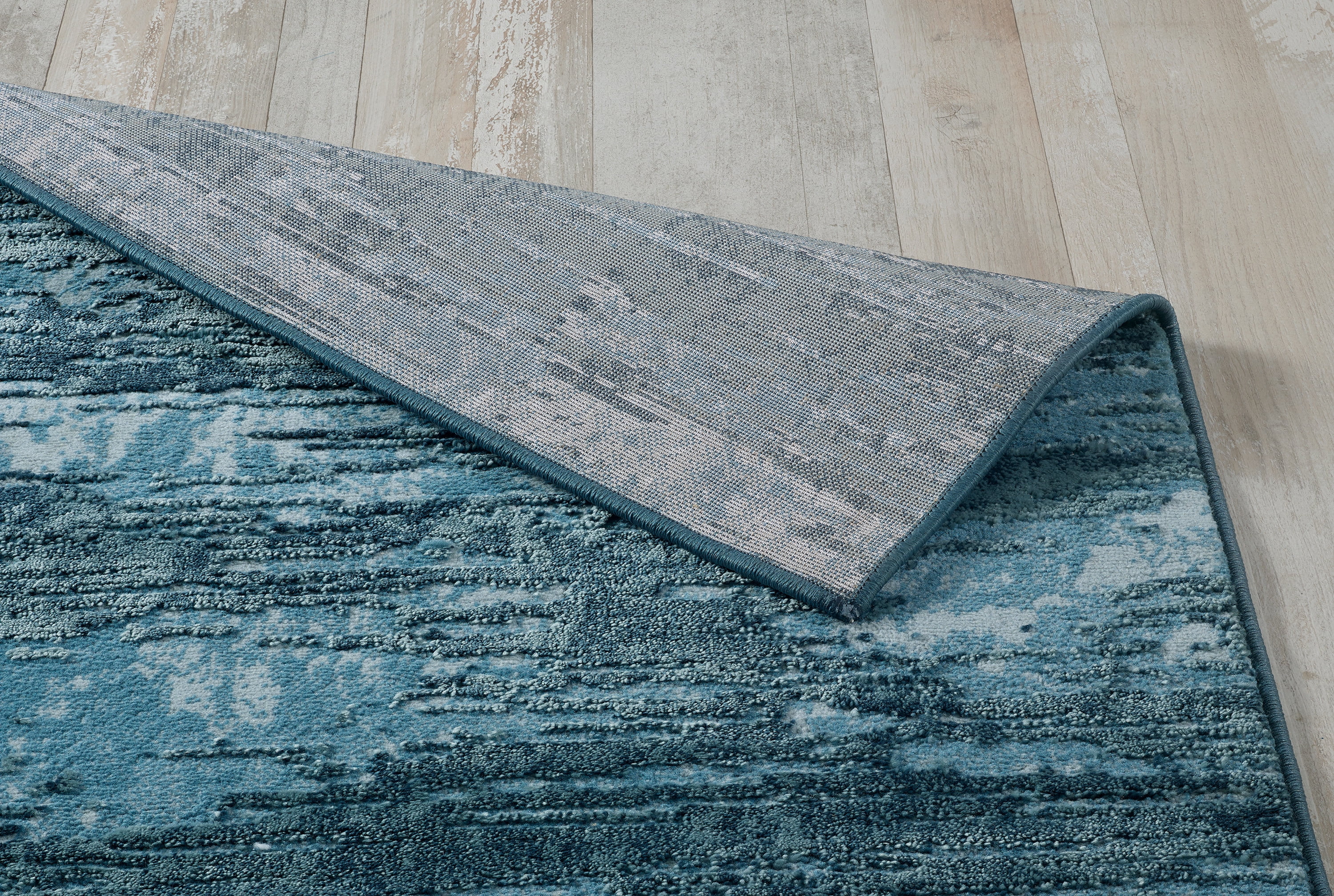 Better Homes & Gardens High Low Teal Abstract Area Rug, 30"x46"