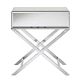 thumbnail image 3 of Weston Home Downey X-Base Mirrored Chrome End Table, 3 of 9