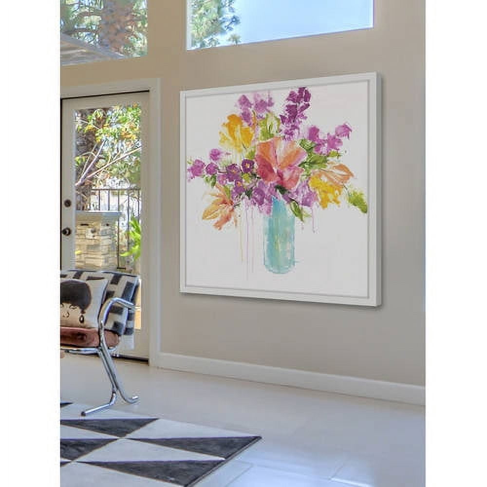Marmont Hill - "Tropical Blooms" by Julie Joy Framed Painting Print