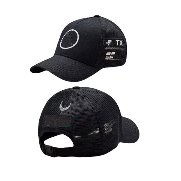 Formidable! Gorra Trucker Mercedes Lewis Logo Bordado Automovilismo Negra