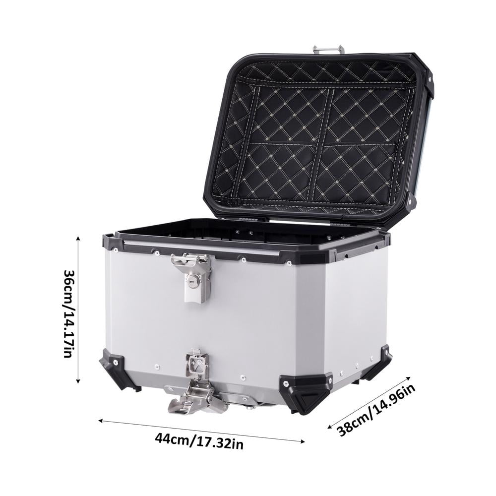 WZTO Motorcycle Top Box Waterproof Motorcycle Rear Top Box 45L Hard Motorcycle Trunk Sturdy Luggage Storage Rear Box with Security Lock superb