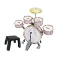 thumbnail image 2 of BELOVING Ensemble de Pile pour Enfants Instruments de Musique Compacts Jouet pour Fête Concert Maternelle Rose, 2 of 9