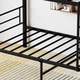 thumbnail image 5 of Bellemave Triple Bunk Beds Twin-Over-Twin-Over-Twin, Heavy Duty Metal Triple Beds Can Disassembled into 3 Beds, 3 Bunk Bed Frame with Under-bed Space for Dorm Guest Room (Black), 5 of 9