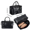 thumbnail image 2 of Bolsa de viaje de piel Seyfocnia con funda para zapatos impermeable negra, 2 of 7