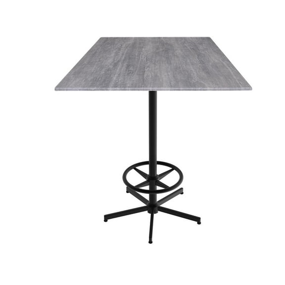 Holland Bar Stool 42" Tall OD216 Indoor/Outdoor All-Season Table with 36" x 36" Square Greystone Top