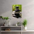 thumbnail image 4 of ZHONGYUTONG Bathroom Zen Canvas Wall Art Zen Stones Picture Print Meditation Spiritual Painting Pebble Artwork for Yoga Decor Framed (12.00" x 18.00"), 4 of 5