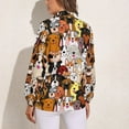 thumbnail image 2 of Cartoon Dachshund Puppy Dog Stylish Long Sleeve Blouse Woman Streetwear Casual Shirts Summer Oversize Woman Streetwear Clothing Birthday Present, 2 of 7