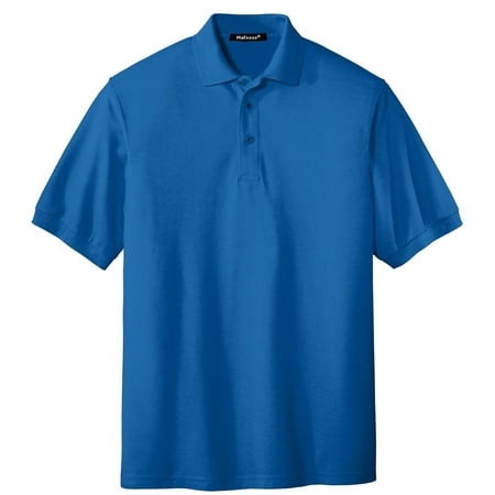 Maroon Striped Performance Polo - Mafoose Men's Extended Size Silk Touch Polo Shirt Strong Blue X-Small