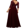 thumbnail image 5 of PENGXIANG Robe de Demoiselle d'Honneur Formelle Patchwork Dentelle Col en V Soirée Bal Cocktail, 5 of 5