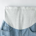 thumbnail image 3 of Women's Maternity Shorts Over The Belly Stretchy Denim Jean Shorts Raw Hem Ripped with Pockets Flattering Summer Pregnancy Comfy Activewear Lounge Essentials, 3 of 7