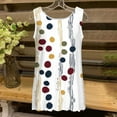 thumbnail image 4 of Women Tops under $5! Cagogo Women's Summer Tank Tops 2025 Crew Neck Floral Striped Loose Fit Casual Sleeveless Flowy Boho Tunic Shirts S-XXL, 4 of 5