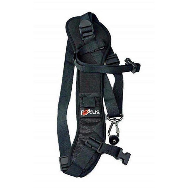 Camera strap with safety binding for Canon and Nikon. Secure and comfortable.